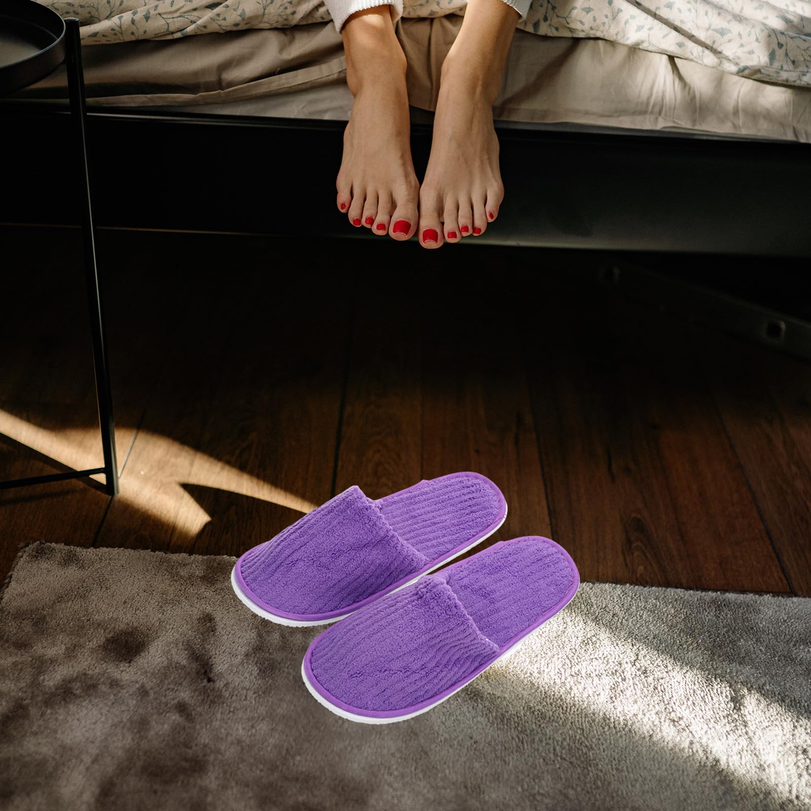Pantofole da Casa Invernali in Coral Fleece 10 Paia | Uso Indoor, Calde e Confortevoli, Confezione Assortita Bianco Giallo Rosa Blu Viola