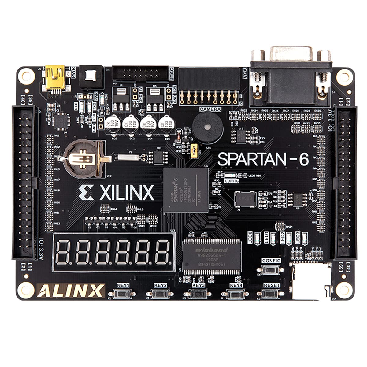 【中古】Spartan-6 FPGA LX9 MicroBoard Amazon.com: ALINX AX309: Spartan-6 XC6SLX9 FPGA Development Board