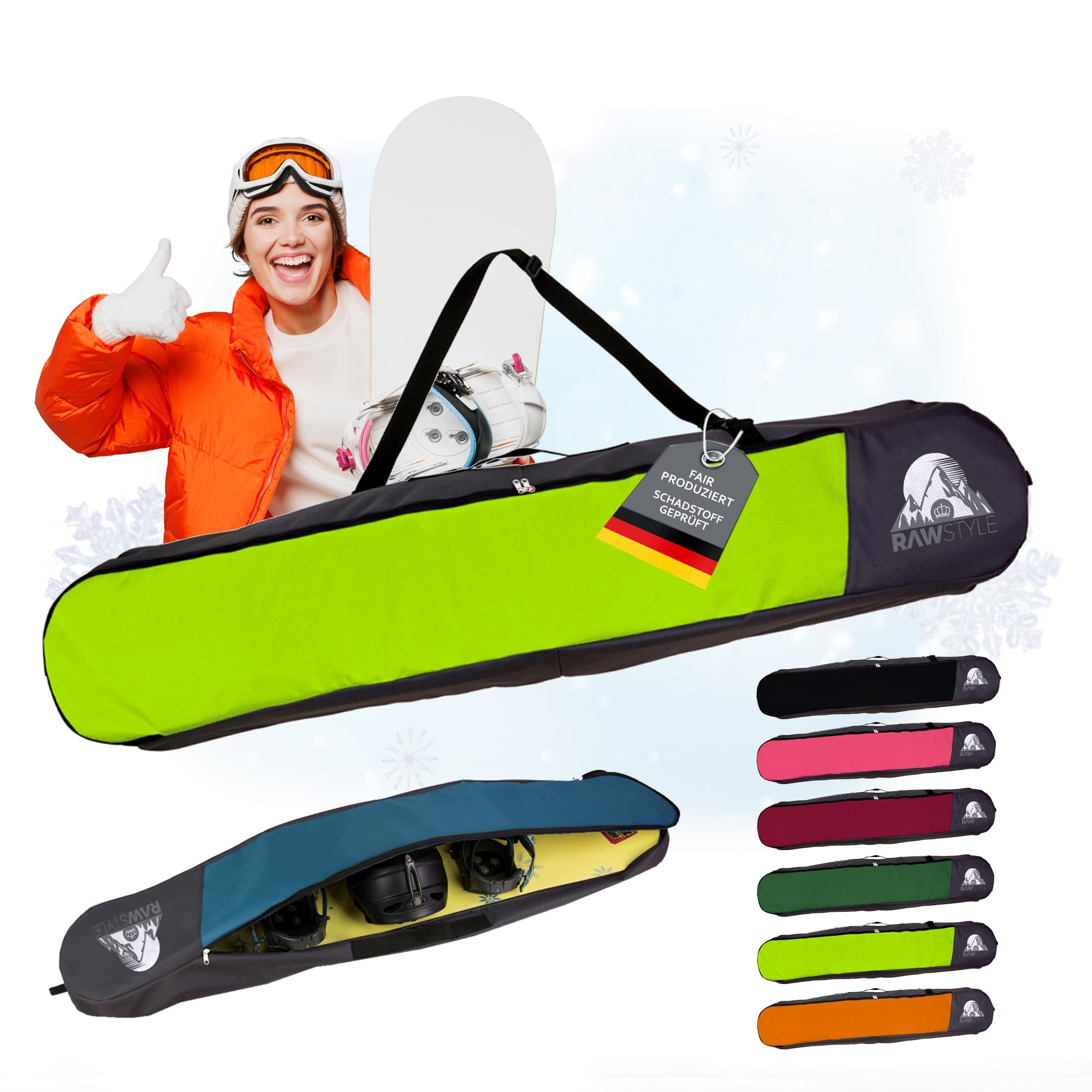 Rawstyle Snowboardtasche Snowboard-Tasche Boardbag Snowboard Bag Tasche für Snowboard Rucksack Modell 2