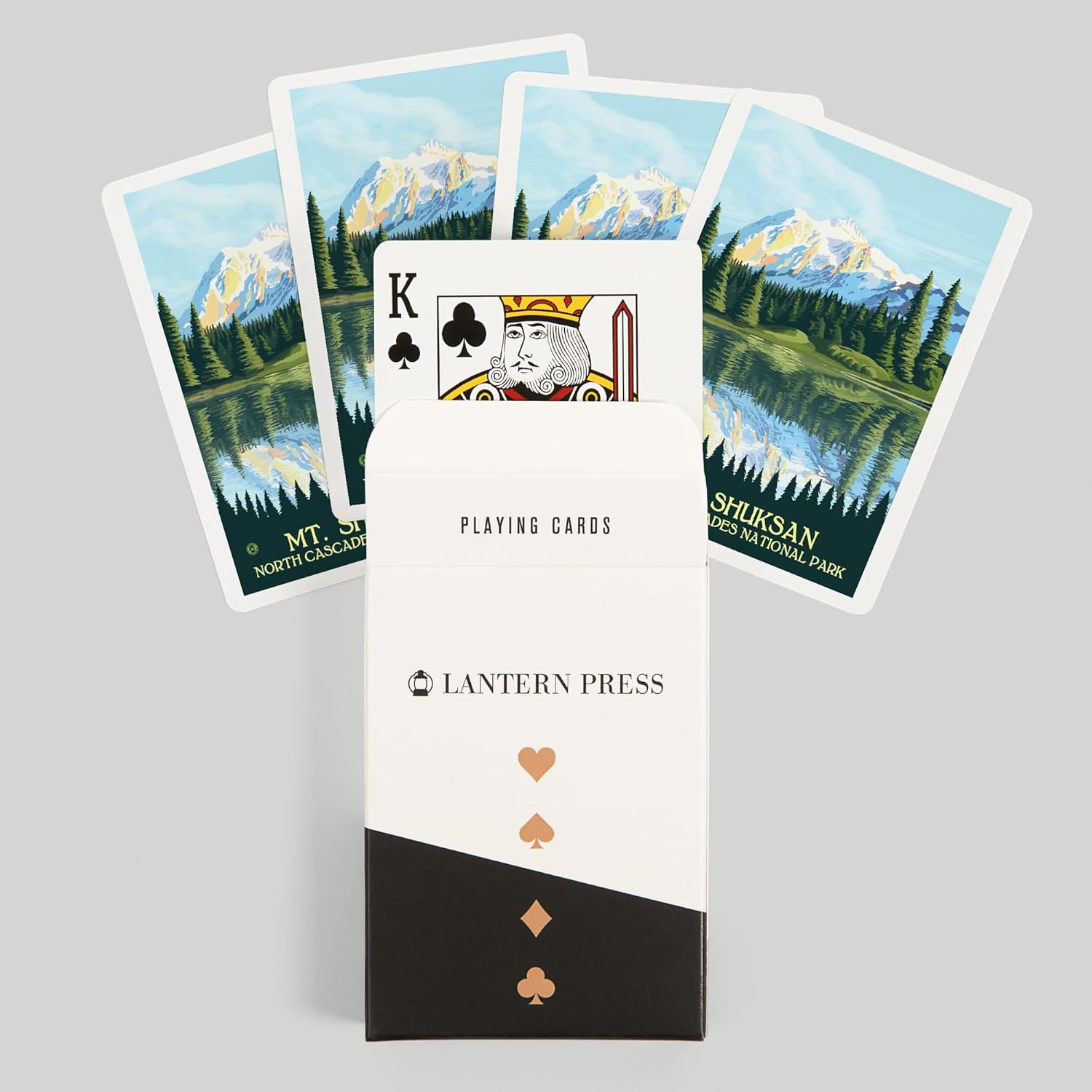 Lantern Press North Cascades National Park, Washington, Mount Shuksan, 52 Playing Cards for Adults, Poker Size Card Deck
