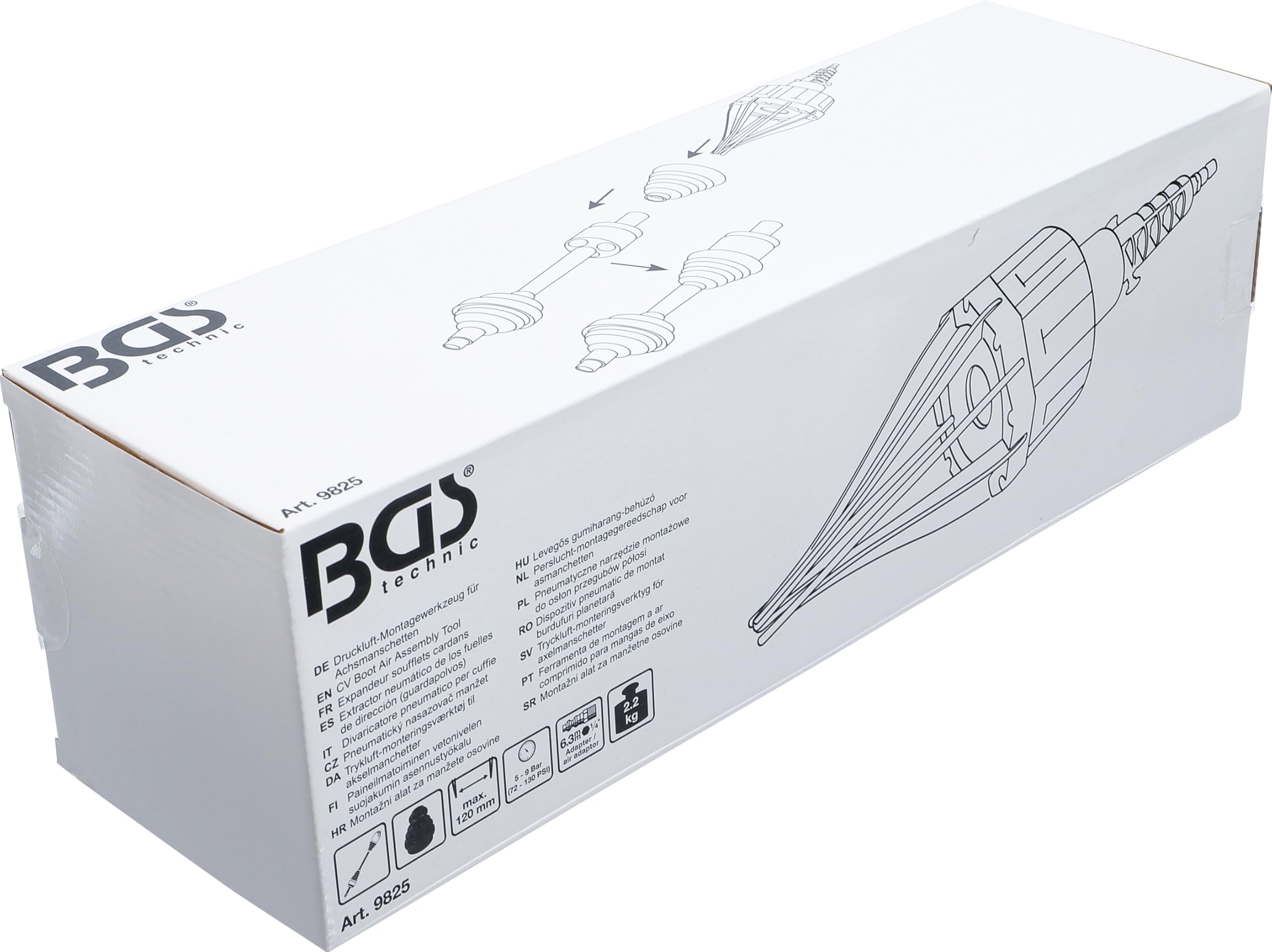 BGS 9825 | Divaricatore pneumatico per cuffie | 20 - 110 mm