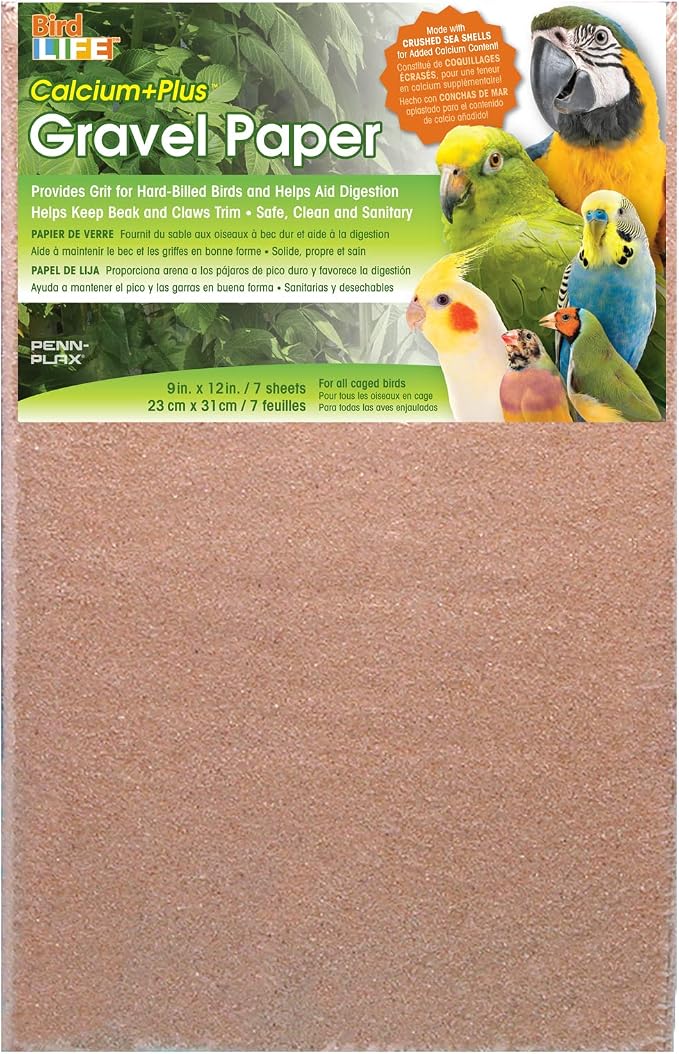 Penn-Plax 7 Pack Gravel Paper for Bird Cage