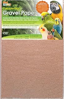 Penn-Plax 7 Pack Gravel Paper for Bird Cage, 9 by 12-Inch | Great for Hard-Billed Birds | Safe, Clean, and Easy for Improved Digestion (BA637)