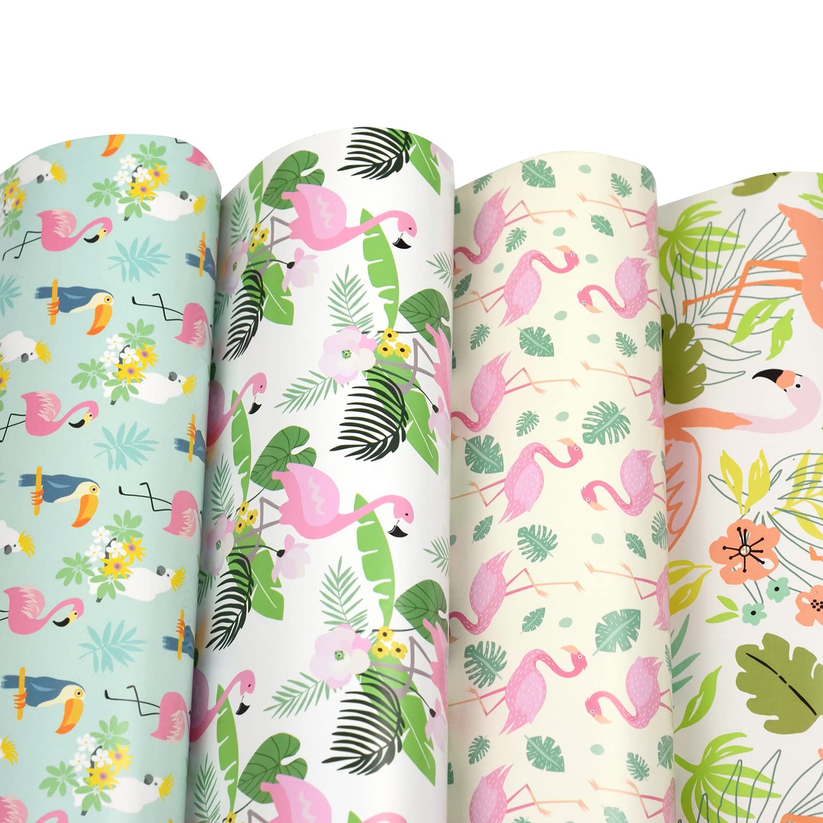 Buy FIEHALA Flat Wrapping Paper Sheets 8 Sheets with 4 Summer