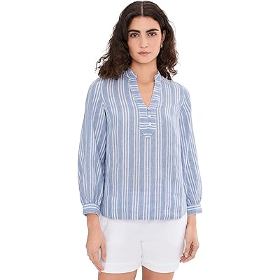 Tommy Bahama Beach Breeze Popover Blouse french blue