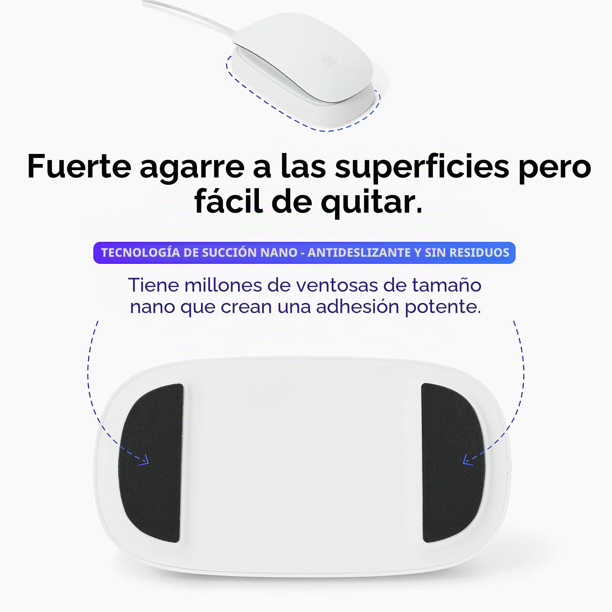 Ascrono - Estación de Carga para Apple Magic Mouse 2 - Blanco Magic Mouse 2 Accesorios | Utilizable como Base de Carga, Soporte y Cargador | Incluye Cable USB-A de 5 Pies (1,5 m)