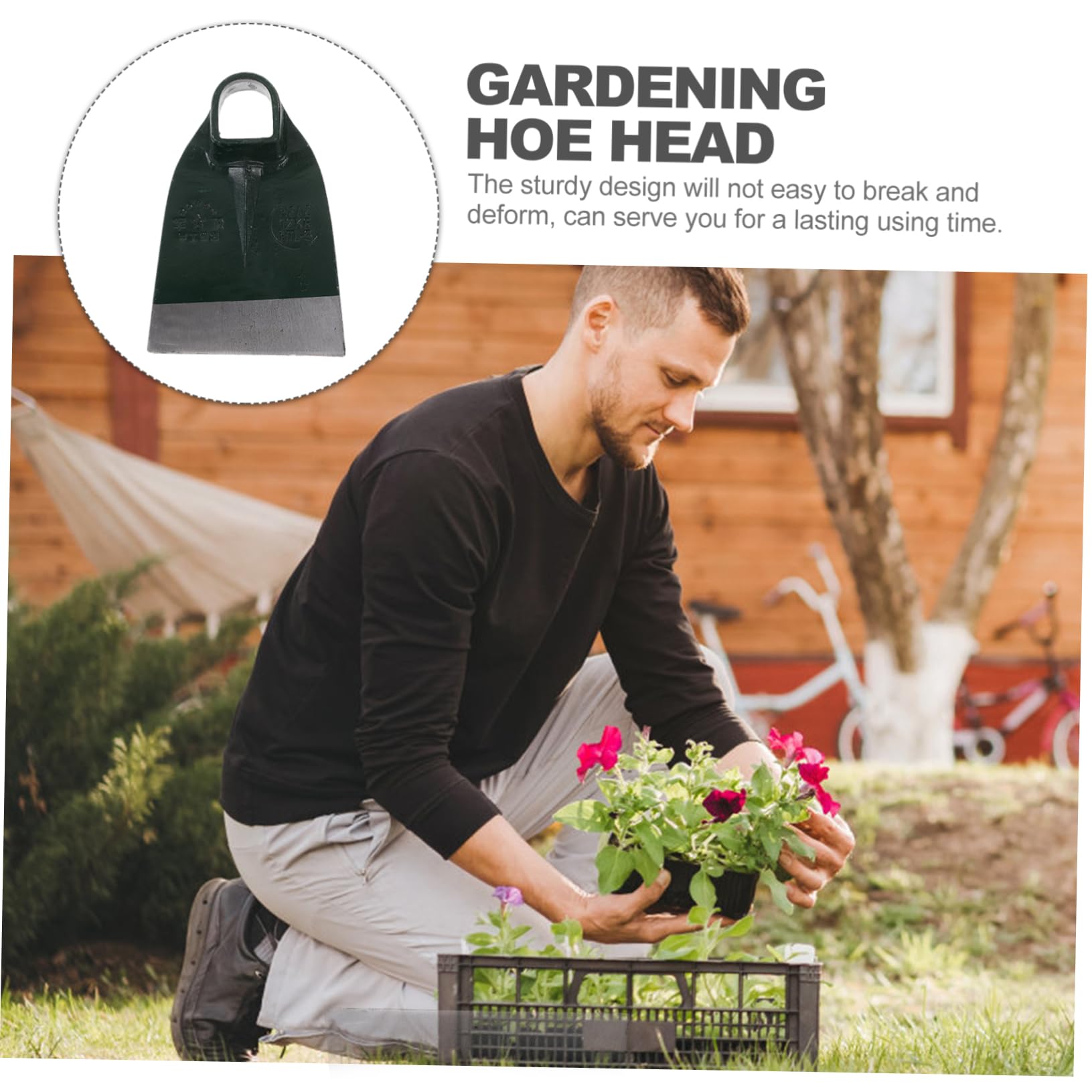 Attrezzo da Giardino in Acciaio Inox per Scavo, Uso su Prato e Cortile | Testa Robusta, Giunti Solidi e Anti-deformazione, per Appassionati di Giardinaggio e Lavoro del Suolo Stile Casuale