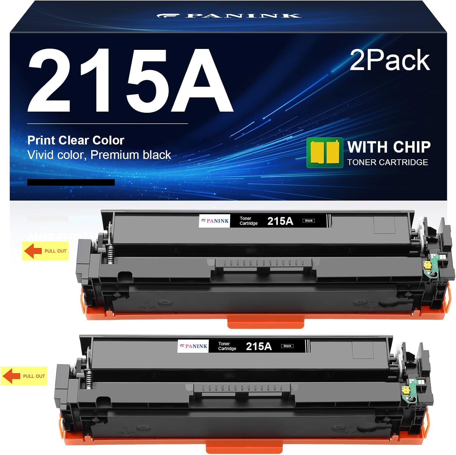 Compatible 215A Toner Cartridges with Latest Chip, Replacement for HP 215A W2310A Toner Cartridges,Work with HP Color Pro MFP M182nw M183fw M182 M183 M155 Printer - 2 Black