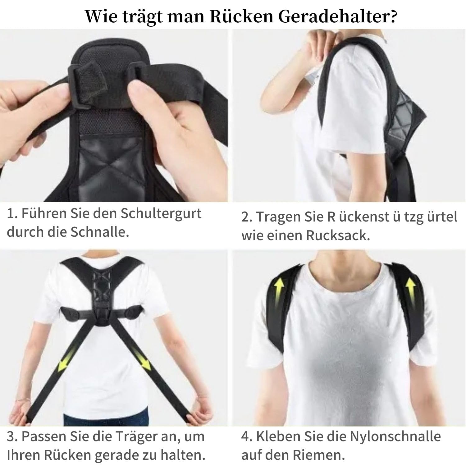 Rückenwärmer Herren Rücken Geradehalter Mit Massage & Wärme