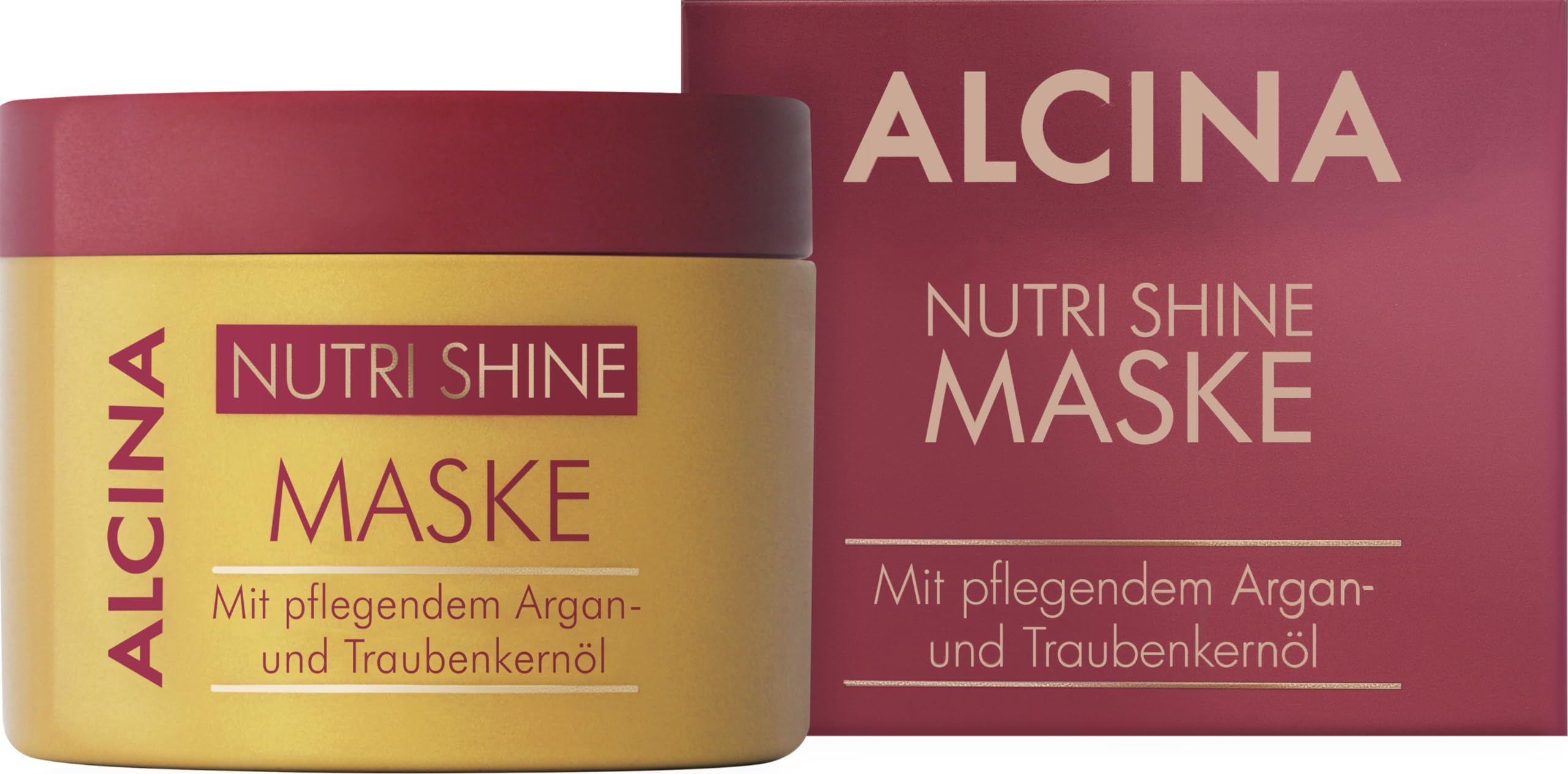 ALCINA Nutri Shine Maske – Haarmaske für geschmeidig glänzendes Haar, 200 ml, 2er Pack