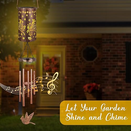 Miniatura 7 de Campanillas de viento para linternas solares exteriores, campanillas de viento, regalos al aire libre para mujeres, abuela, decoración de Navidad