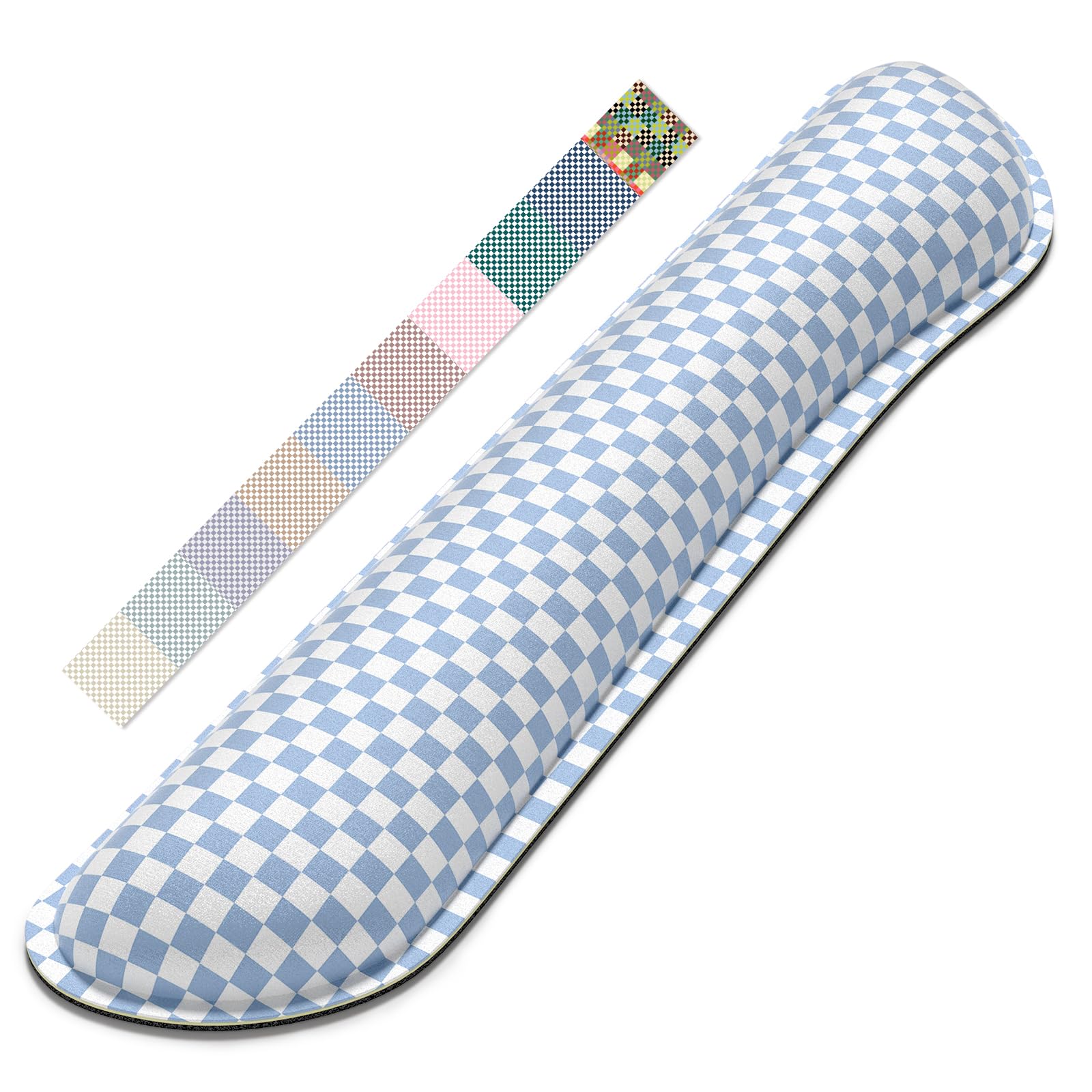 Dapesuom Keyboard Wrist Rest, Memory Foam, Ergonomic, Gaming,Blue Grey