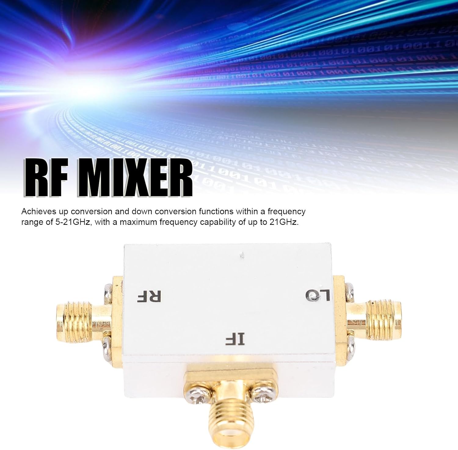VBESTLIFE 5 to 21GHz RF Frequency Mixer, Up & Down Converter with SMA K Connector, for C X KU RF Band Mixer Frequency Conversion