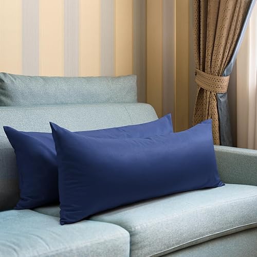 Vista 313 de Thmyo Paquete de 2 fundas de almohada cuadradas decorativas de algodón, fundas de almohada de sublimación en blanco, fundas de cojín blancas