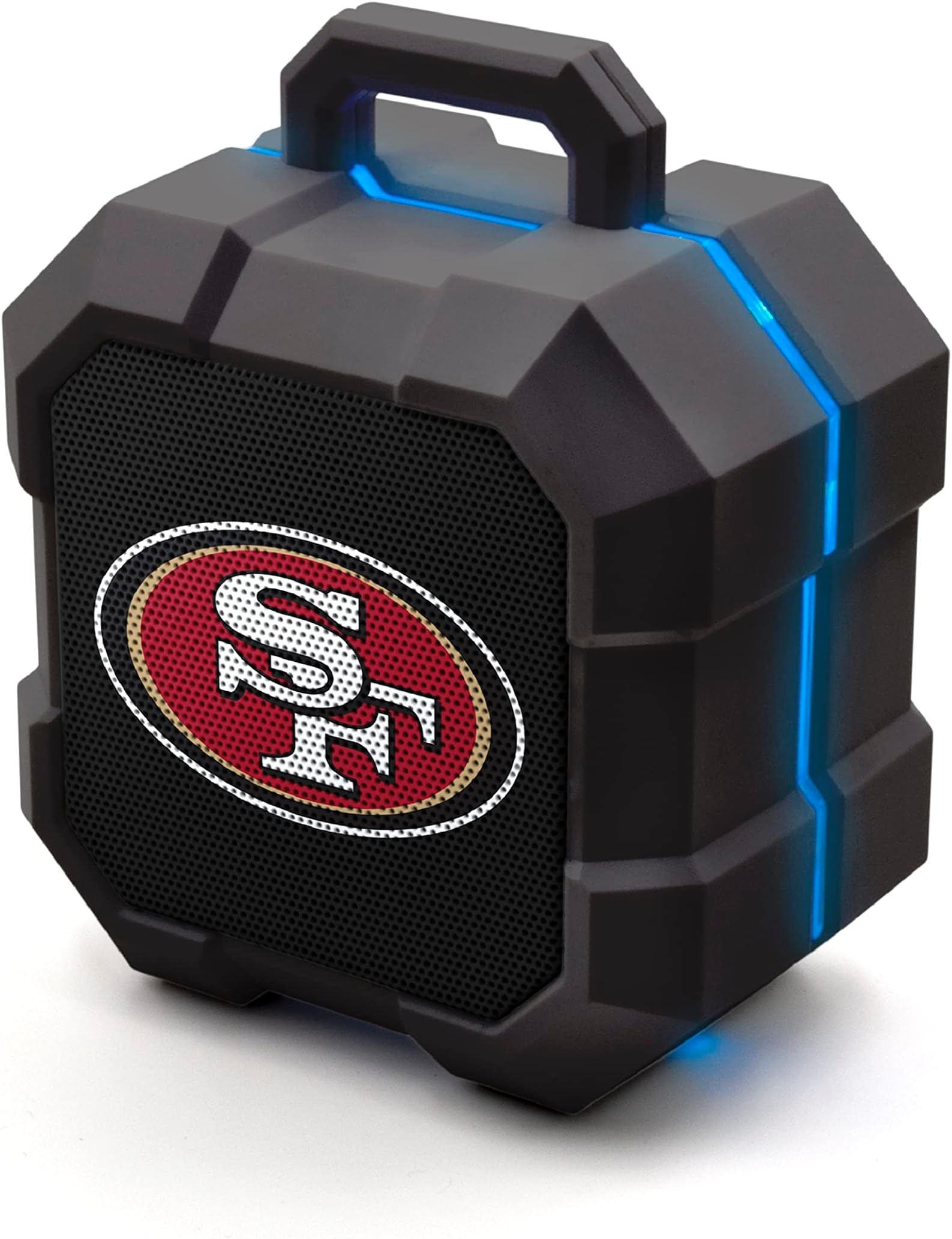 NFL Shockbox LED Wireless Bluetooth Speaker - Water Resistant IPX4, 5.0 Bluetooth with Over 5 Hours of Play Time - Small Portable Speaker - Officially Licensed NFL, Perfect Home & Outdoor Speaker
