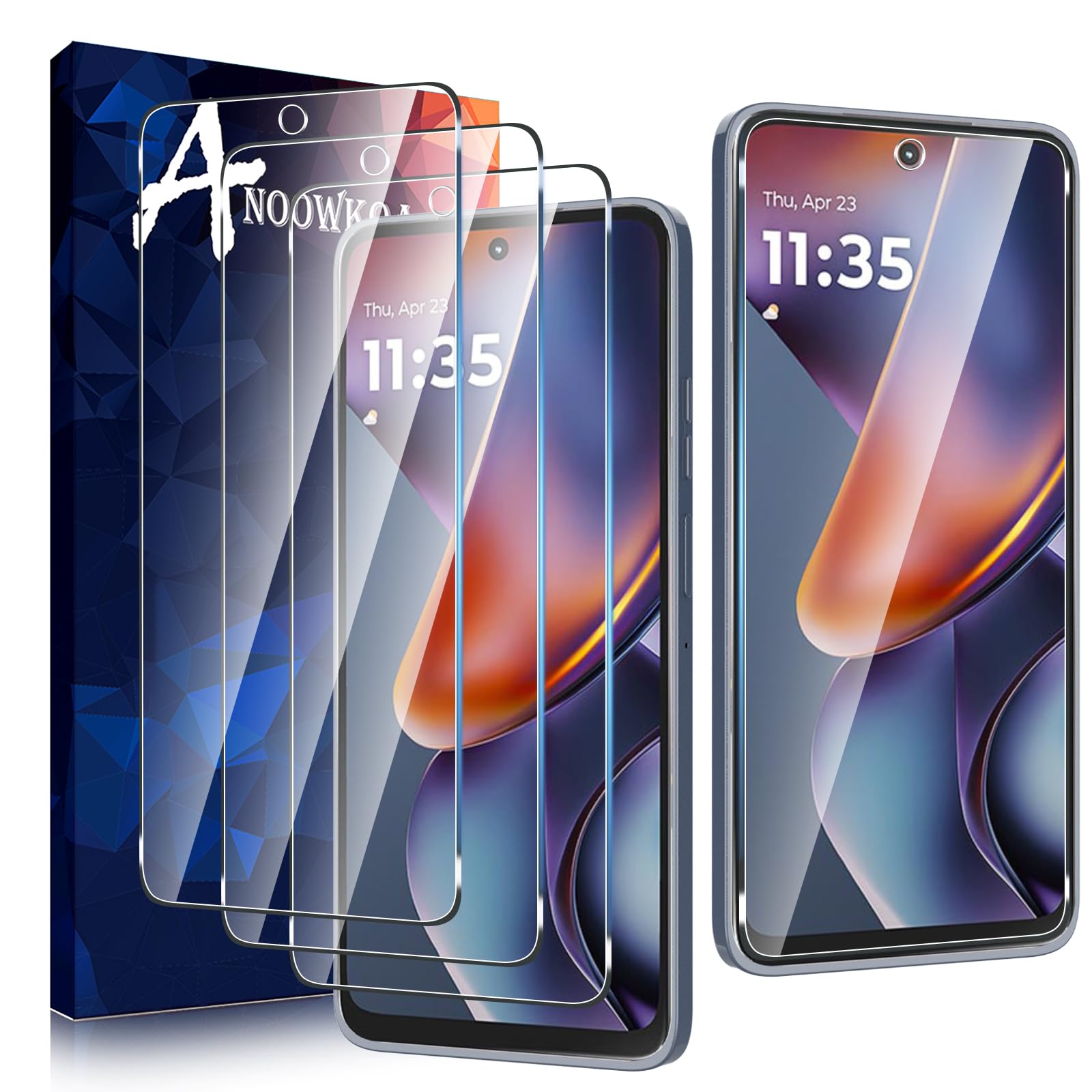 Anoowkoa 3 Pack Designed for Moto G 2025 Screen Protector Tempered Glass film.Anti-Breakage.Anti-Scratch No Bubbles 9H Hardness.Easy Installation for Motorola G 5G 2025