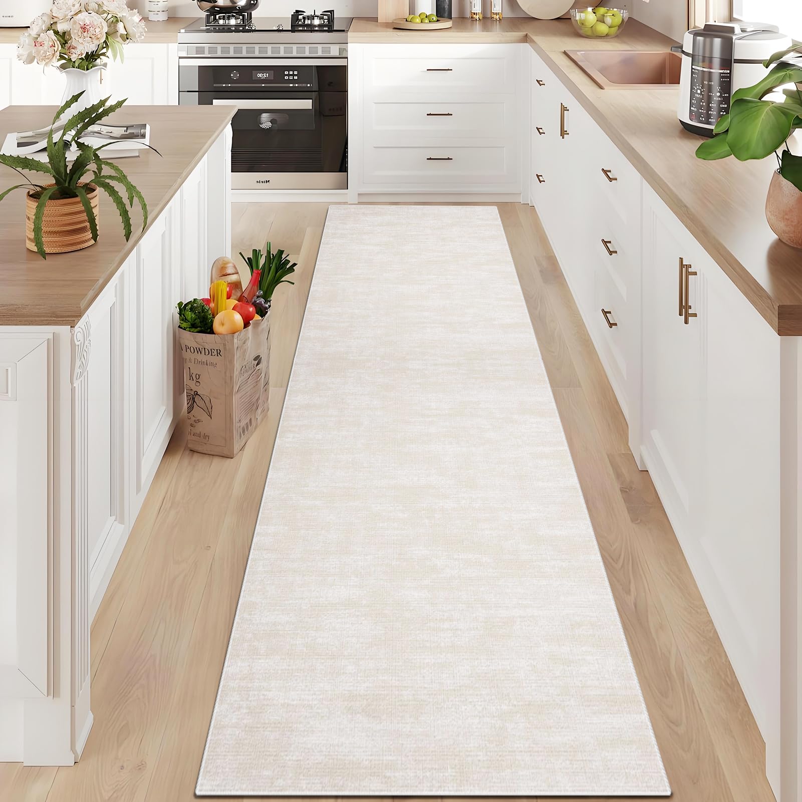 Alfombra de cocina lavable para solucionar suelos resbaladizos y pasillos fríos