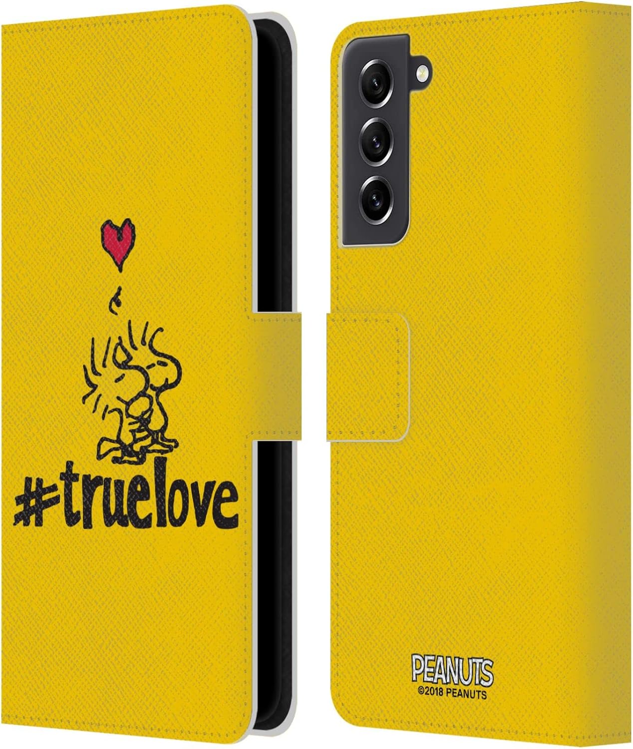Head Case Designs Officially Licensed Peanuts Woodstock True Love Sealed with A Kiss Leather Wallet Case Compatible with Samsung Galaxy S21 FE 5G
