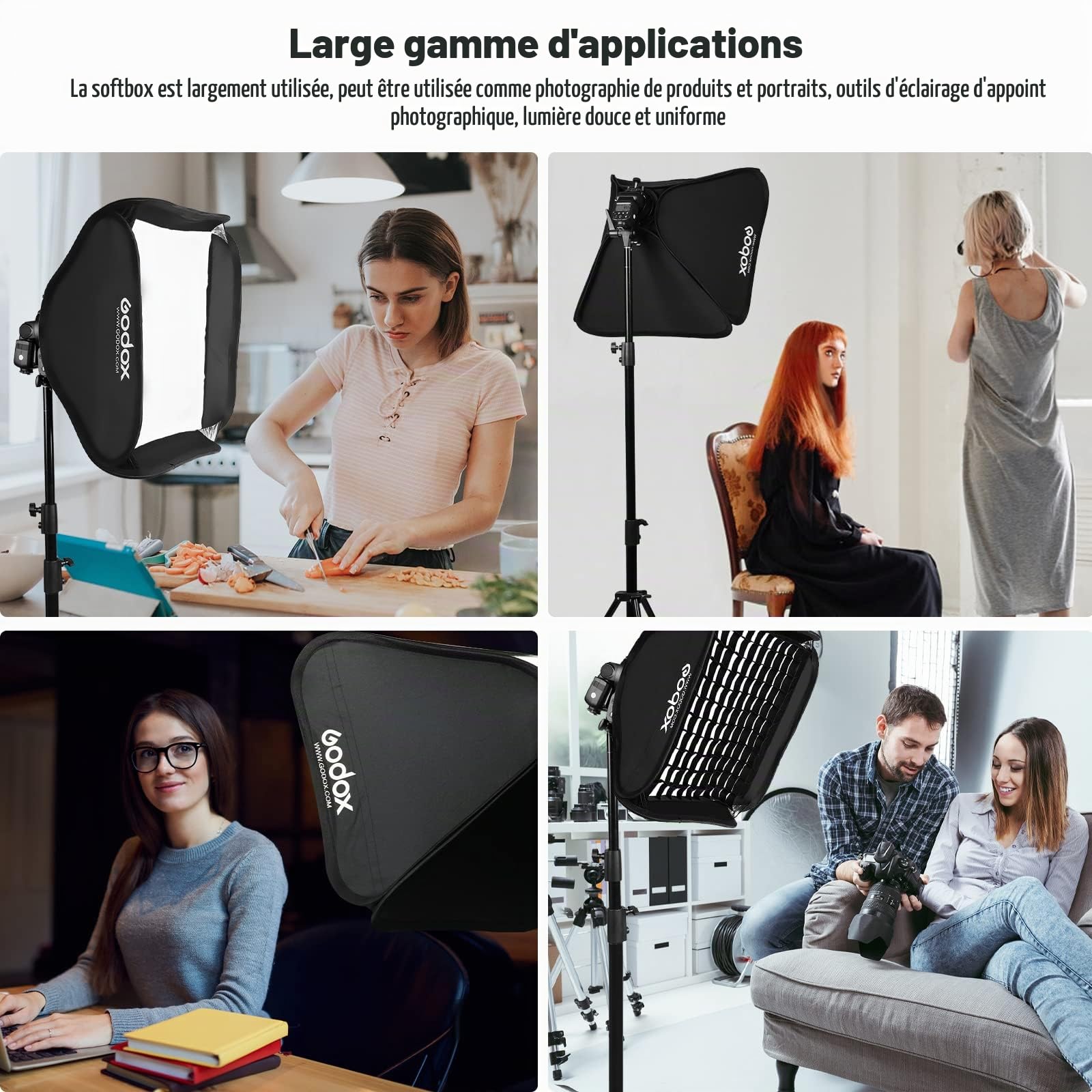 Godox S2 60x60cm 24 "*24" Kit di softbox universale pieghevole Bowen Mount S-Type Staffa per godox v1 ad400pro ad200 v860ii tt685