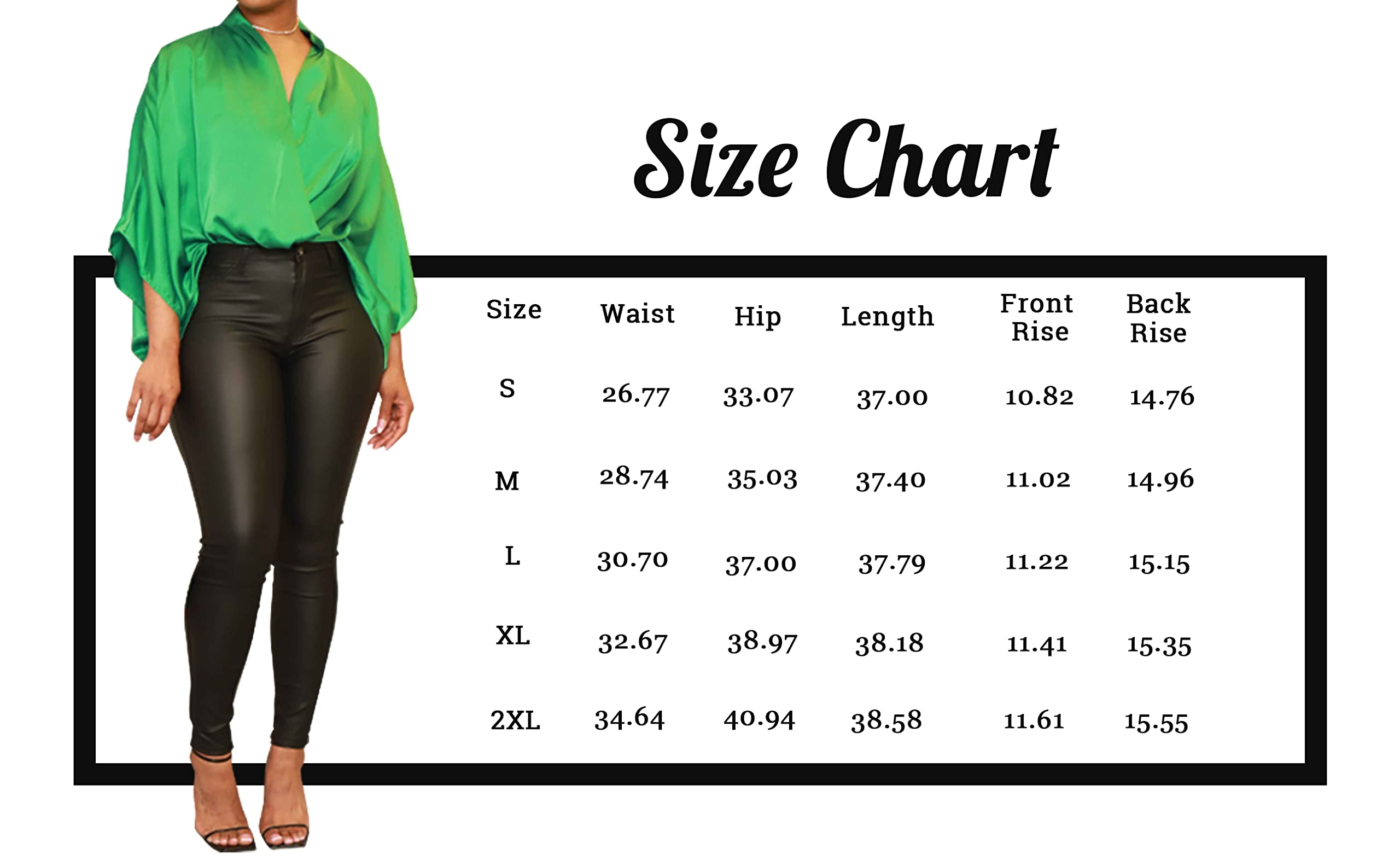 Zebaexf Legging en Cuir synthétique pour Femme, Pantalon en Cuir Extensible Taille Haute Noir, Noir Mat, Taille L