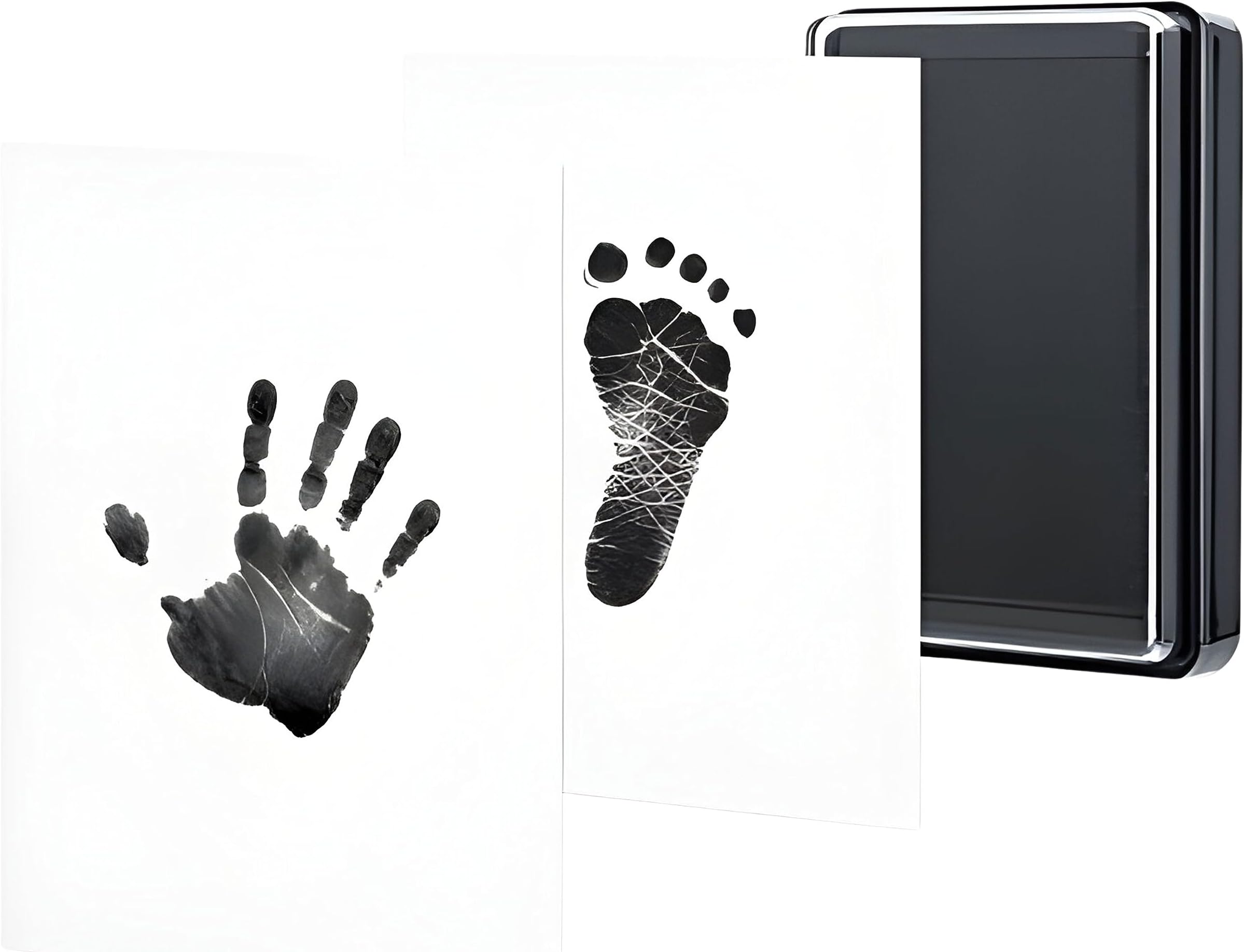 Bembika Baby Finger Print and Footprint Kit inkpad for Kids, Reusable Pad for Baby's Hand and Foot Impression Safe and Non Toxic Ink Pad for Baby Foot Prints and Handprints � (Black)