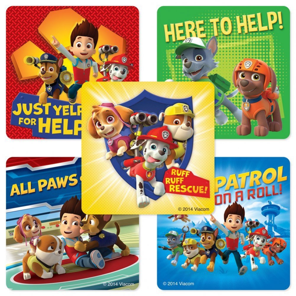 SmileMakers PAW Patrol Stickers - Birthday and Theme Party Supplies - 100 Per Pack