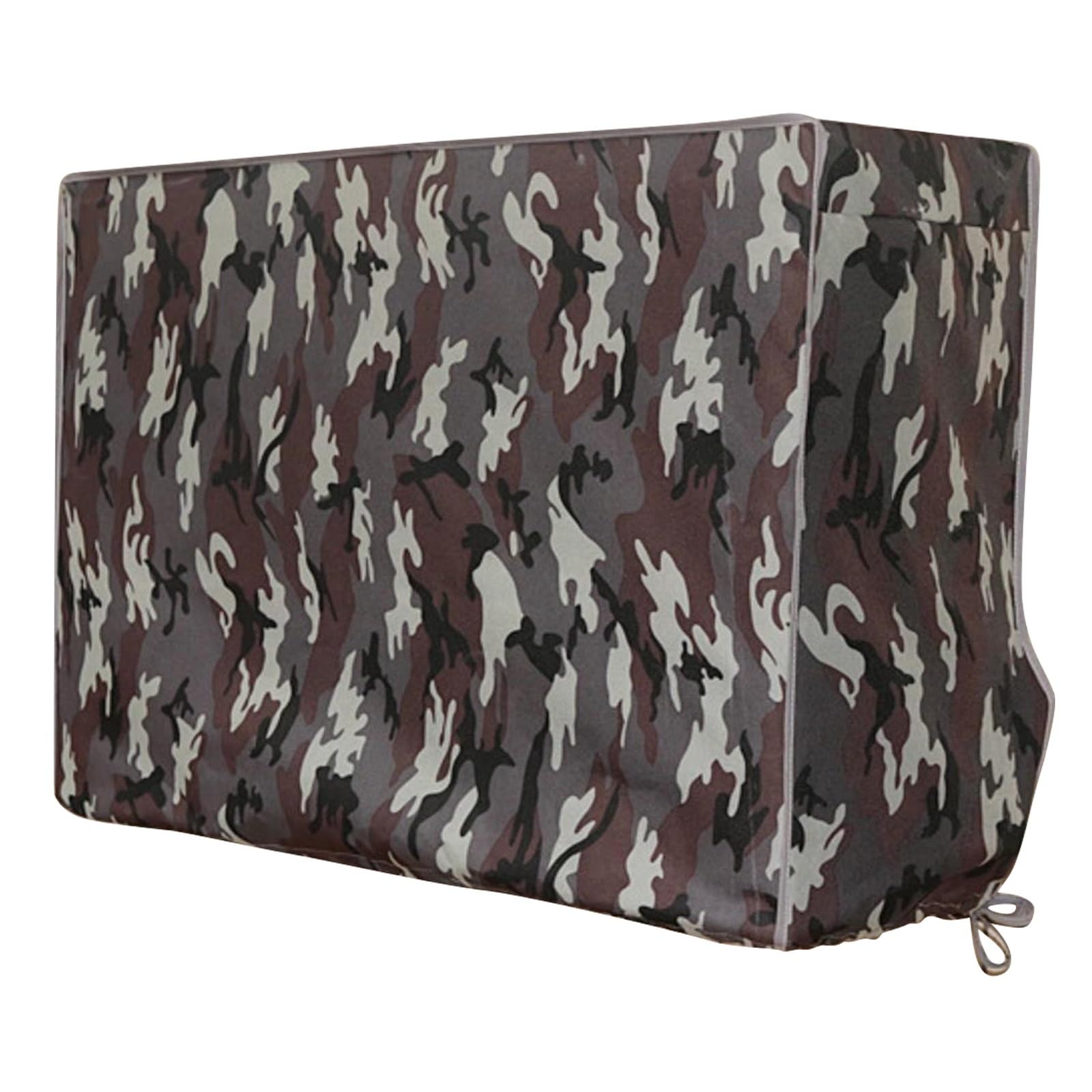 Funda Aire Acondicionado Exterior, Color Camuflaje Cubierta Aire Acondicionado Exterior para Equipos Externos, Tela Impermeable y Resistente al Viento(Gray,100x80x43cm/39x32x17in)