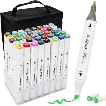 アルコールマーカー Amazon | DTXDTech アルコールマーカー 80色 デュアルチップ