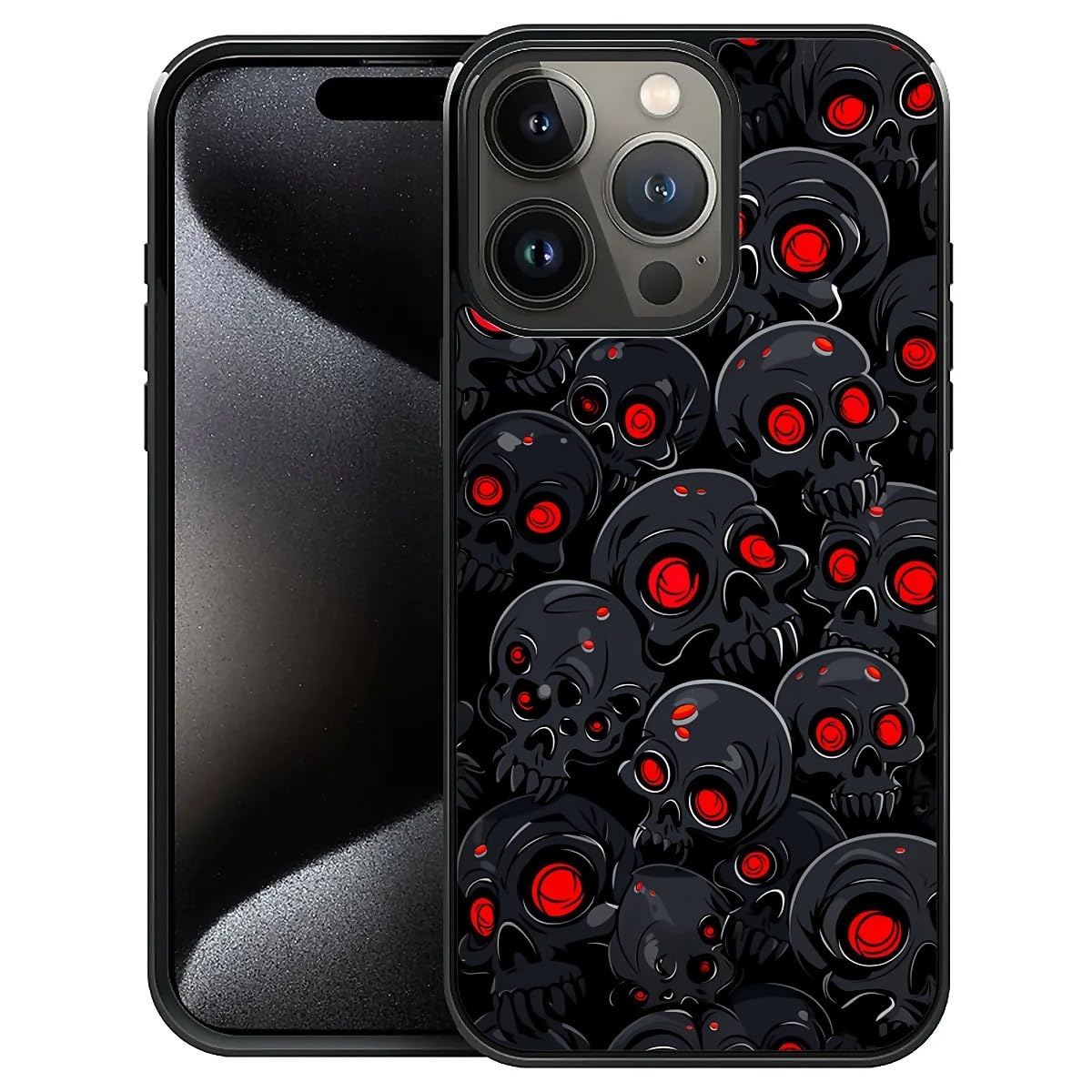 Kapadiy Compatible with iPhone 16 Pro Max Case,Halloween Skeletons for Men Woman,Soft Silicone Shock-Proof and Skid-Proof for Protective Case for