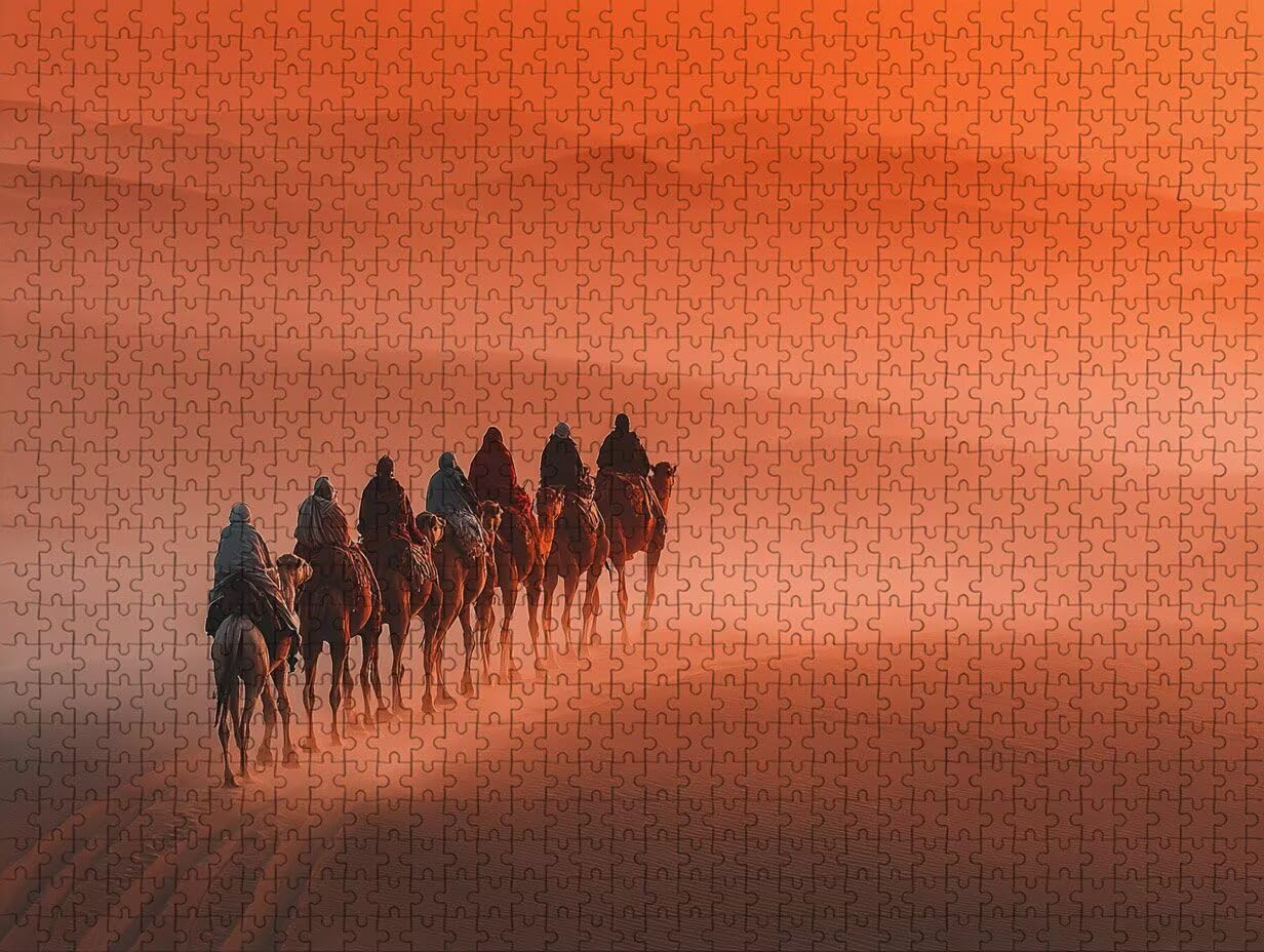 F-3642 Drewniane puzzle ze zwierzętami, 179 x 105 cm, pustynne puzzle, 6000 sztuk, dla dorosłych, z pudełkiem, edukacyjna, wymagająca gra, prezenty dla nastolatków, łatwe do odróżnienia, dekoracja