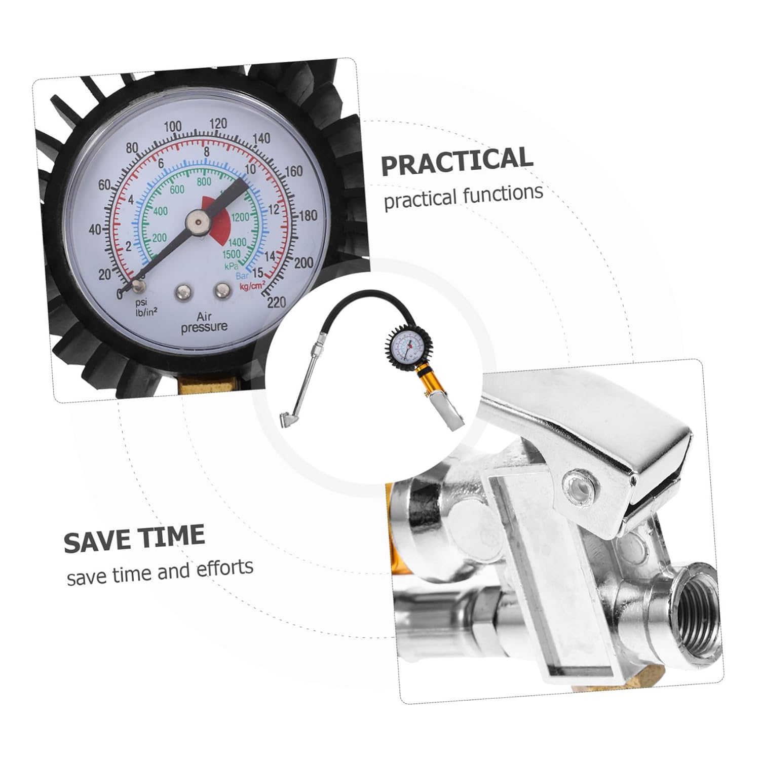 Digital Tire Pressure Gauge Compact and Lightweight Tire Pressure for Real Monitoring Portable Design for Cars and Vehicles