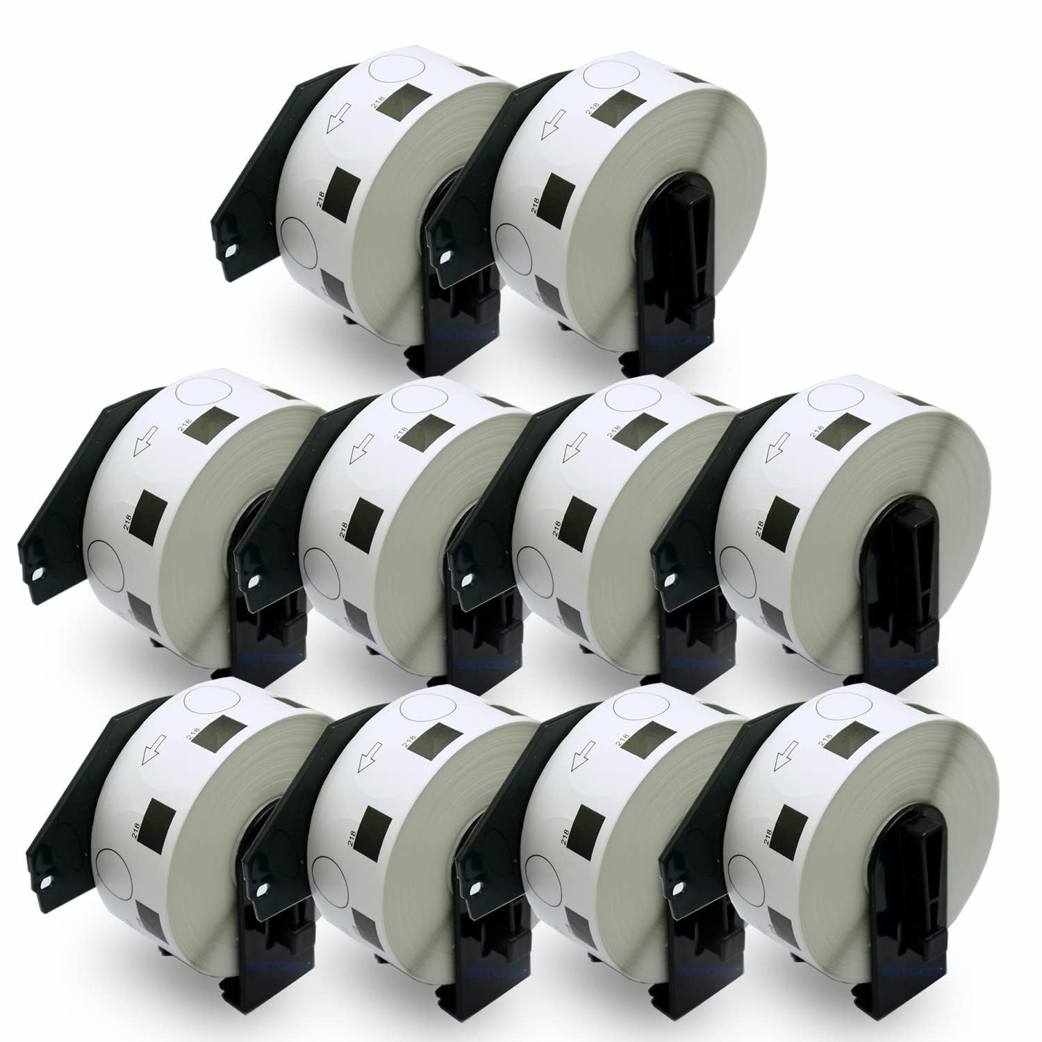 BETCKEY - Compatible Round Labels Replacement for Brother DK-1218 (0.94 in Dia), Use with Brother QL Label Printers [10 Rolls/10000 Labels]