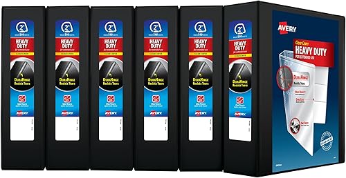 Miniatura 10 de Avery Heavy Duty View 3 Ring Binder, 1.5" One Touch EZD Ring, Holds 8.5" x 11" Paper, 1 Black Binder (79695)