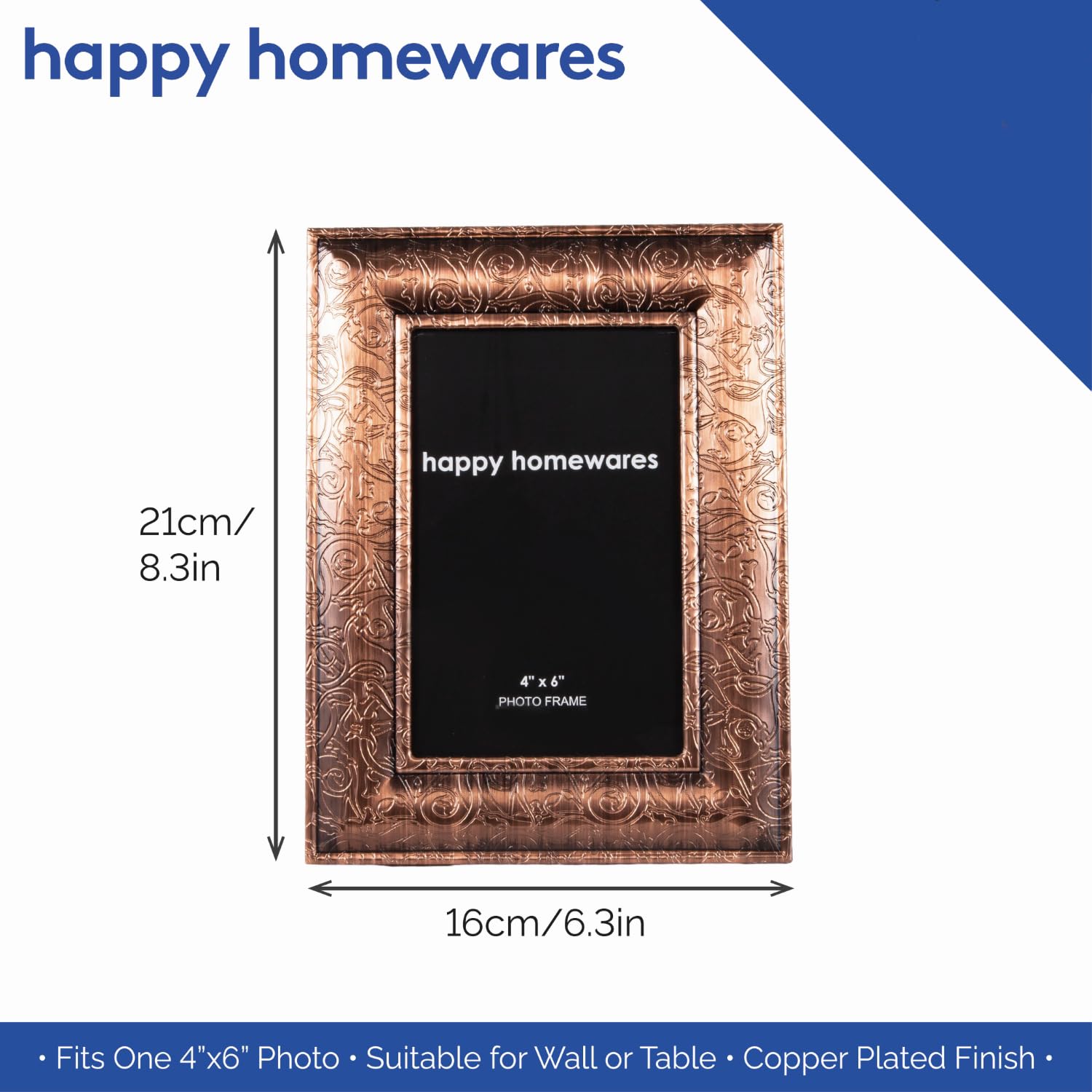 Amazon.com - Happy Homewares Traditional Ornate Brushed Copper