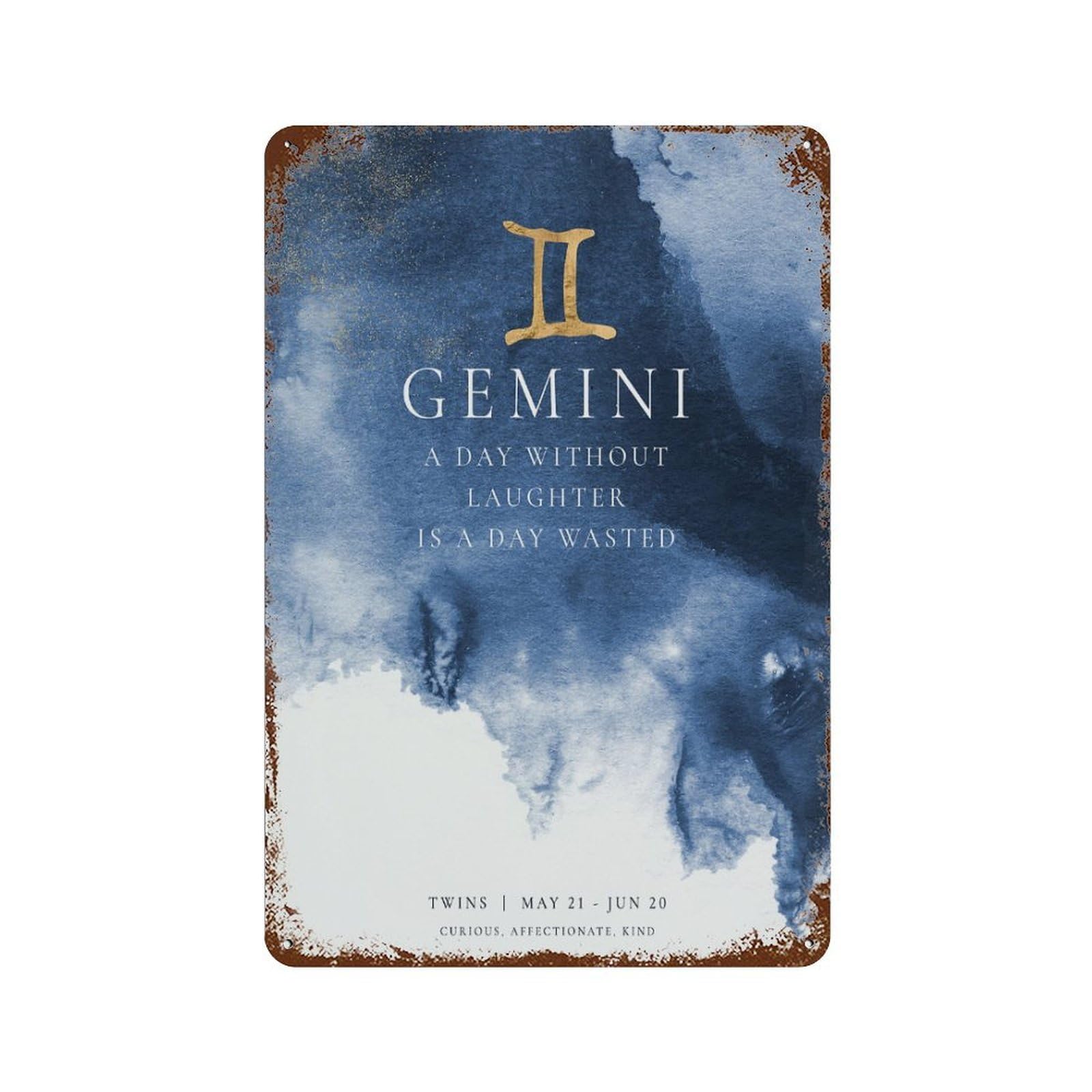 xiaoxiaoshen Gemini Zodiac Gemini Constellation (2) Wall Decor Art Metal Tin Poster Modern Home Decor Art Home Bar Shop Decorations Vintage Sign 30x20cm