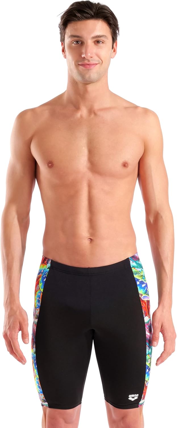 Arena Men's Arena Performance Men's Iguanas Swim Jammer Sports Shorts Knee-Length Bathing Suit