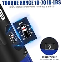 Vista 3 de Juego de llaves de destornillador dinamométrico de 10 a 70 pulgadas, juego de llaves dinamométricas para reparación y montaje de bicicletas