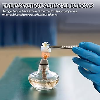 150mL Aerogel, Silica Aerogel Nanoporous Structure, Aerogel Blocks Frozen Smoke for Insulation Material, Education Scientific Research