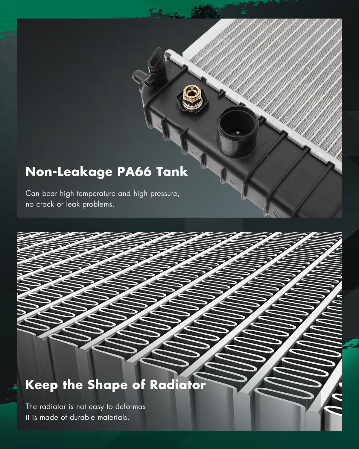 SCITOO Engine Coolant Radiator Assembly for Chevy Blazer, S10 & for GMC Jimmy, Sonoma & for Isuzu Hombre & for Oldsmobile Bravada, 4.3L V6 Engine, Replace 1826