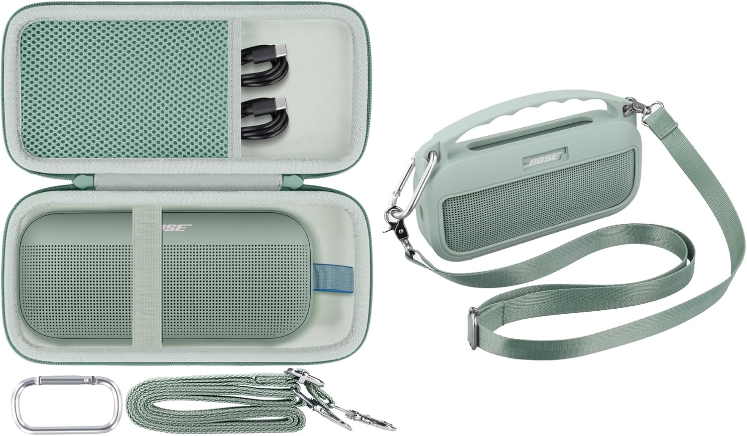 Hard Case and Silicone Cover for Bose SoundLink Flex 2nd Gen Bluetooth Speaker