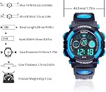Edillas Kids Watch Digital, 7-Color Light Up, 5ATM Waterproof, Alarm & Stopwatch, Date Display, Outdoor Sports Wristwatch for Boys Teens Ages 7 and Up