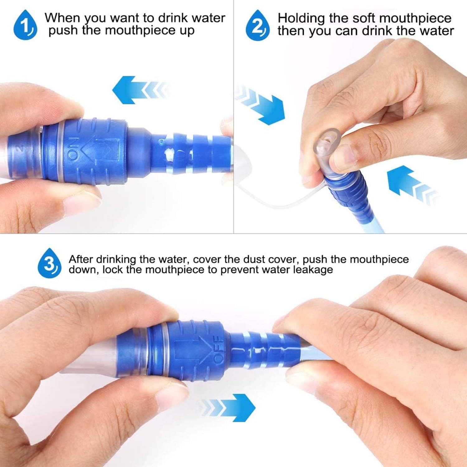 Hydration Bladder ,Water Bladder BPA Free, 7Inch Large Opening Water Reservoir, Leak Proof Military Water Storage Bladder Bag for Cycling Hiking Camping Biking Running