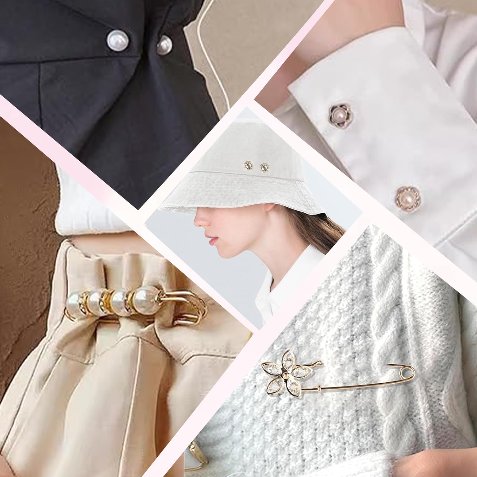 35 Pièces Perle Broche Broche Femme Vetement Decollete Élégante Robes de Mariage Boucle Ceinture Mode Bijoux Cadeau pour Femme Pull Col Châle Cardigan Echarpe Saint Valentin Anniversaires