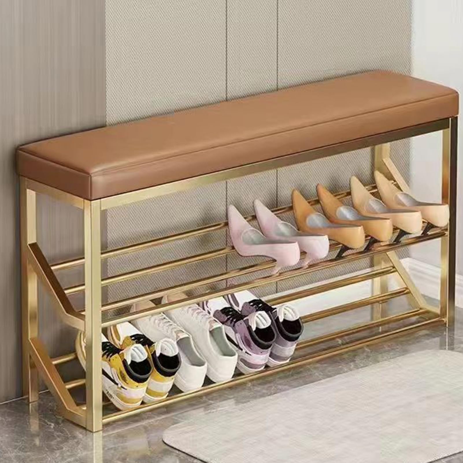 Organiseur d'entrée fin 80x20x48 cm pour résoudre le désordre des chaussures au sol