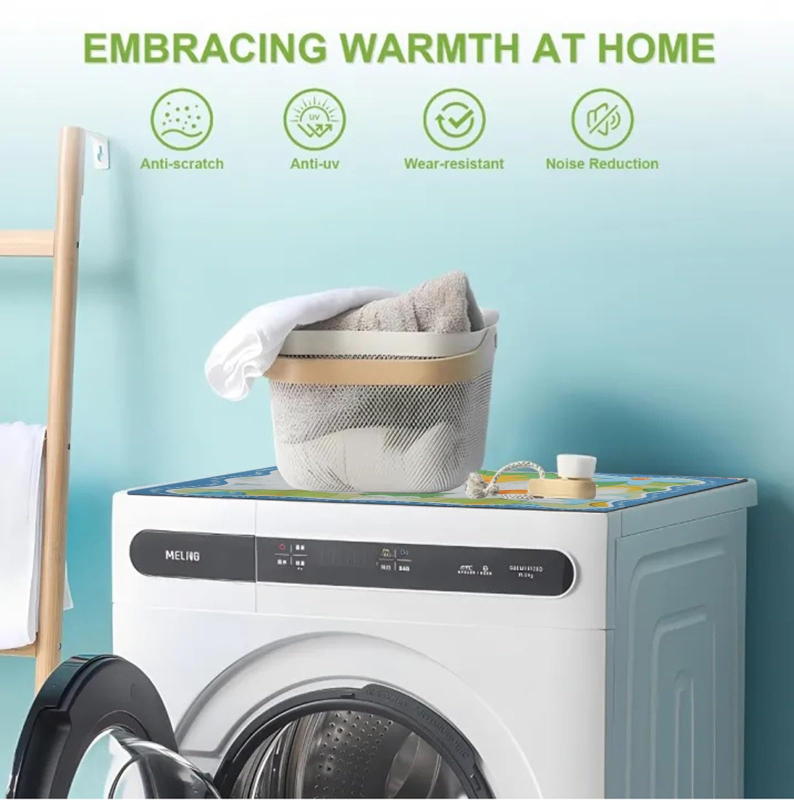 Washing Machine Top Protector Dust-Proof Cover Kitchen Dish Drying