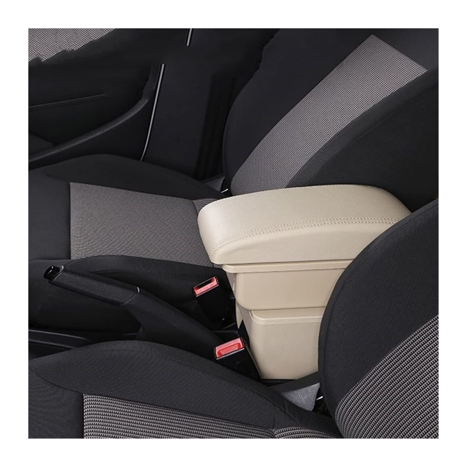 For Seat For Ibiza 6j 6L Car Armrest Box Central Store Content Storage Box With Cup Holder Ashtray Products With USB(C4 NO USB)