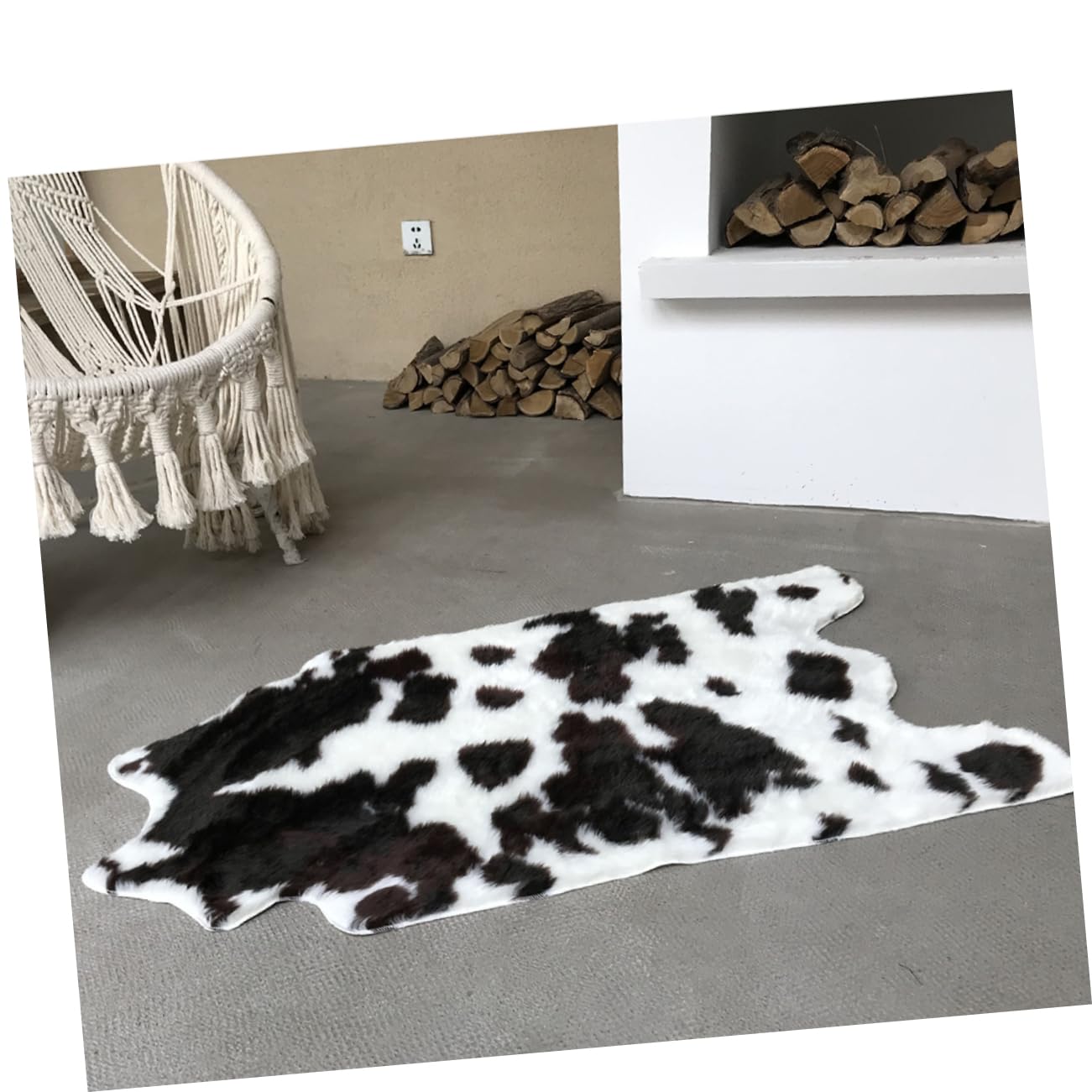 Alfombra de Baño Lavable a Máquina de Acrílico Estampado de Vaca, Antideslizante y Absorbente Adecuado para Dormitorio y Sala de Estar