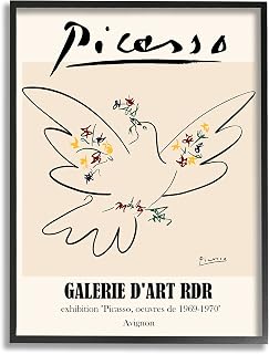 Stupell Industries Classical Abstract Picasso Peace Dove Bird Linework