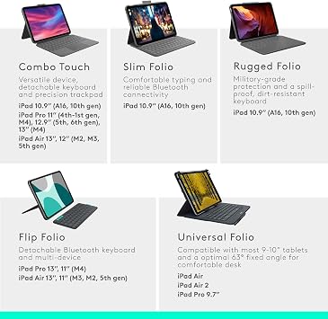 Logitech Combo Touch iPad Air 13-inch (M2, M3 & M4) (2024, 2025 & 2026)