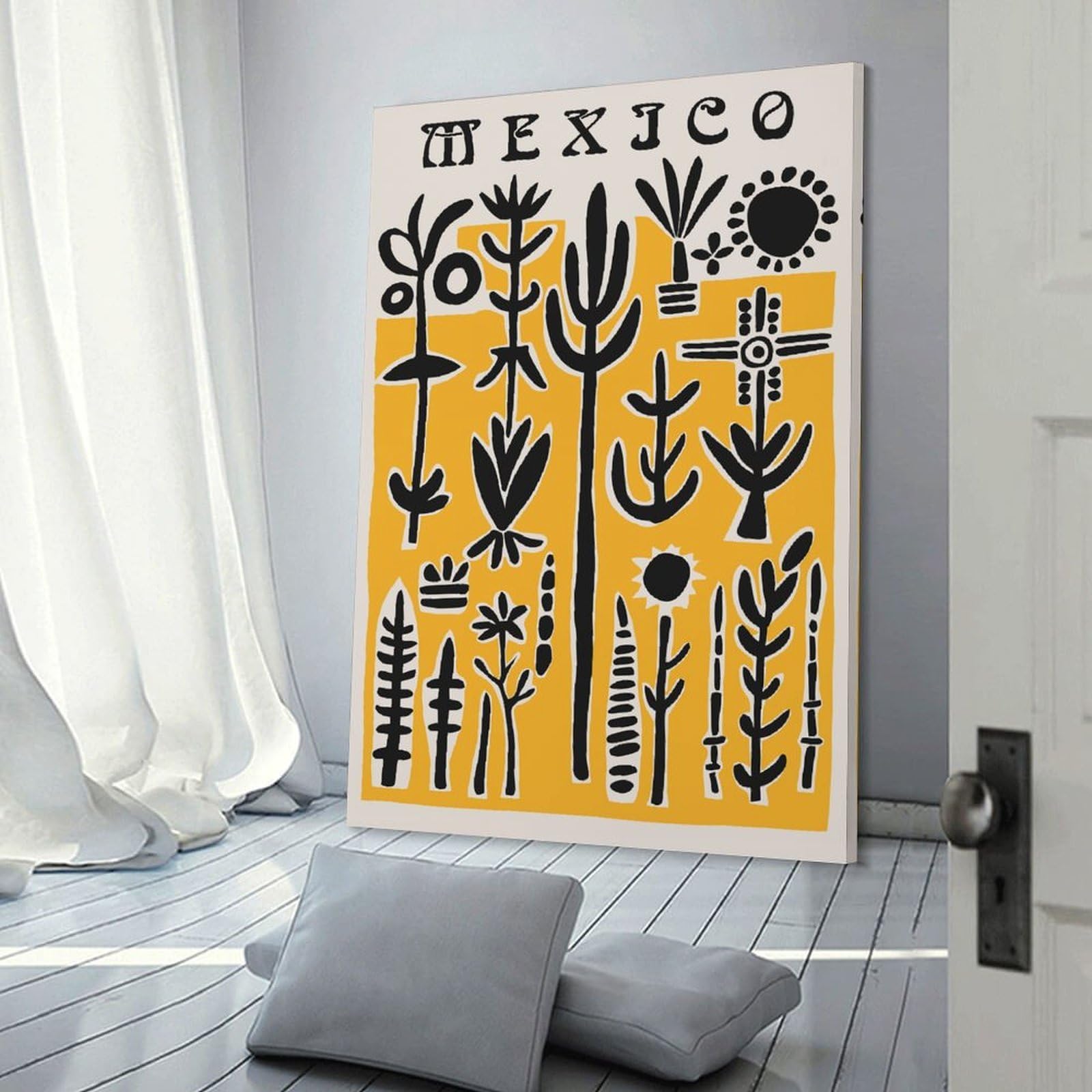 Junmoney Canvas Art Print Mexico Desert Flora, 16x24inch(40x60cm), for Gallery Wall Decor And Room Displays, Wall Decor Suited to Curated Displays